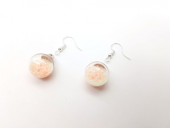 Preview: Leuchtende Kugel Ohrringe orange